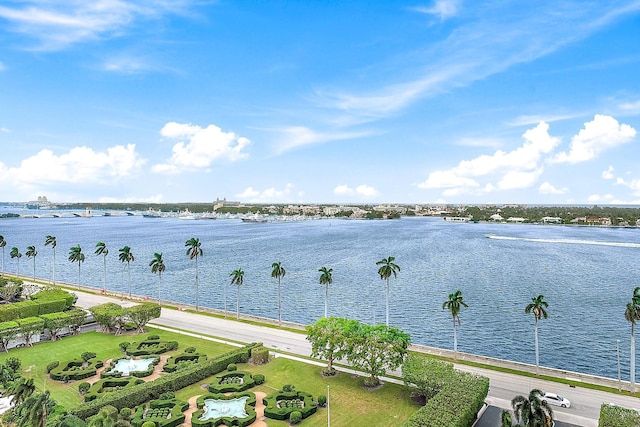 view of water feature