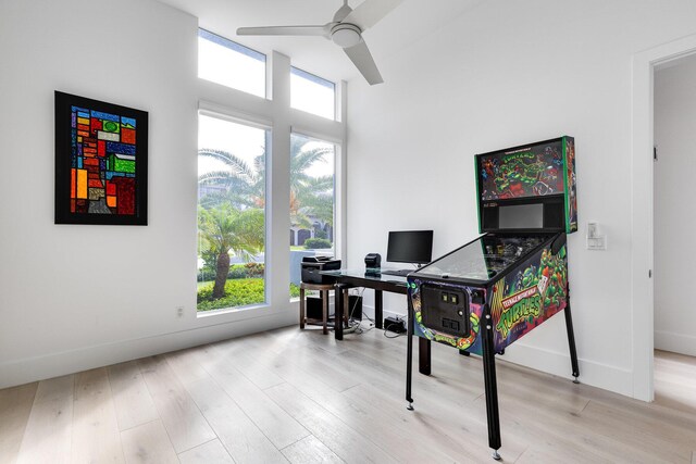 hall featuring light hardwood / wood-style floors