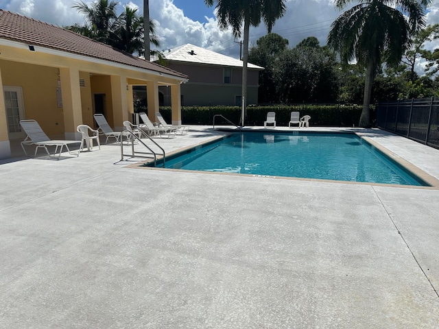 view of pool with a patio