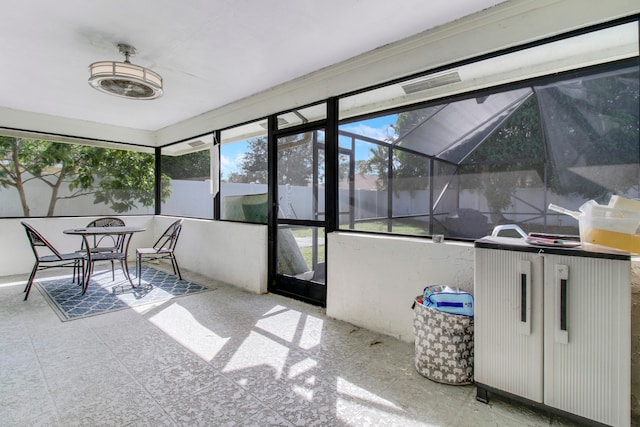 view of sunroom