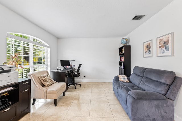 office featuring light tile patterned floors