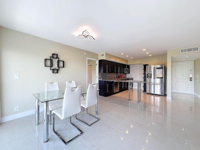 view of tiled living room