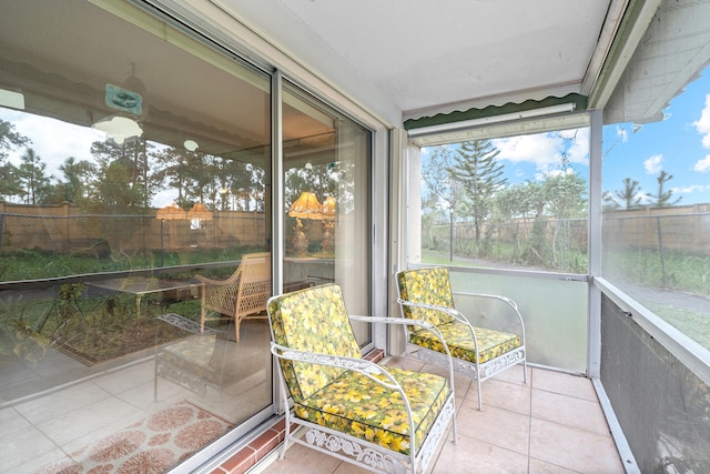 view of sunroom