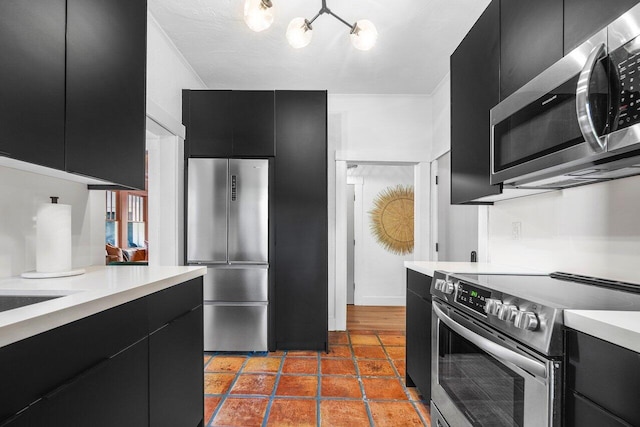 kitchen with appliances with stainless steel finishes