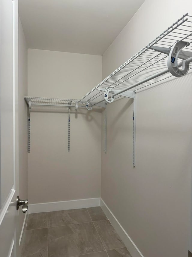 view of walk in closet