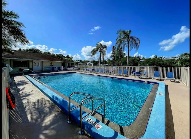 view of pool with a patio