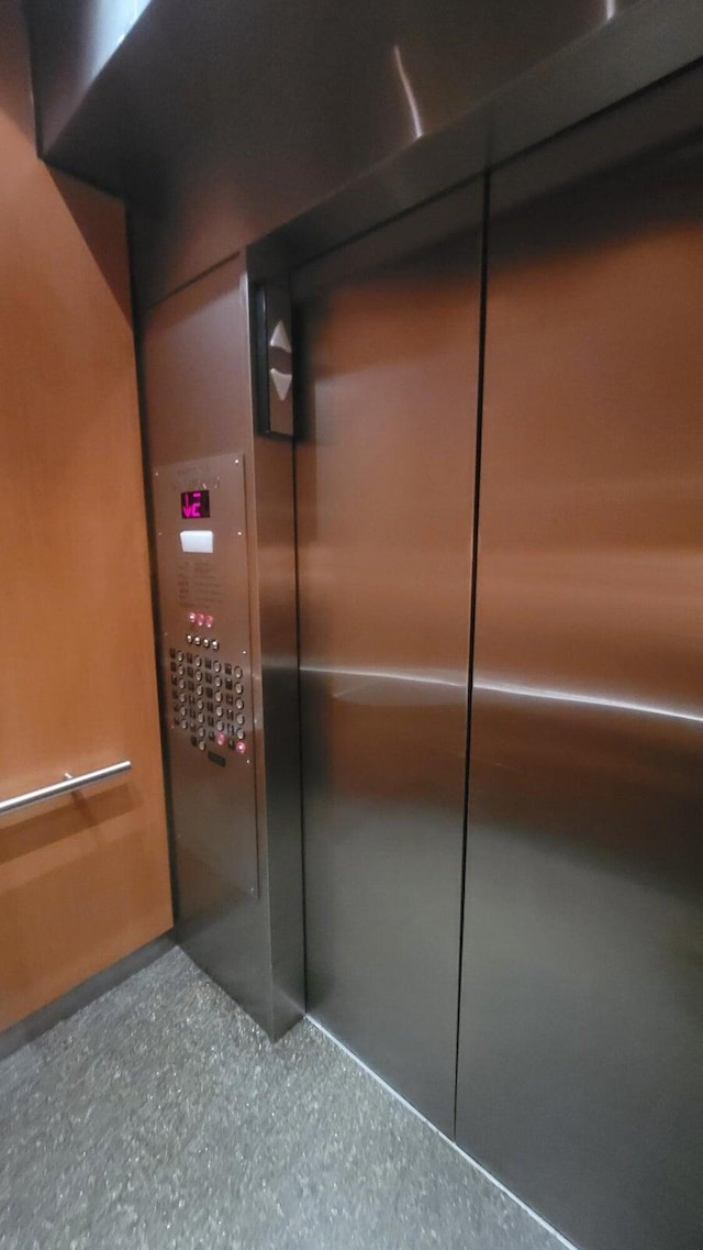 interior details with elevator