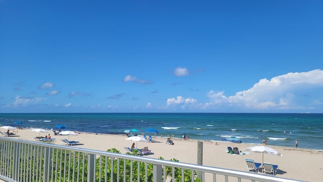 water view featuring a beach view