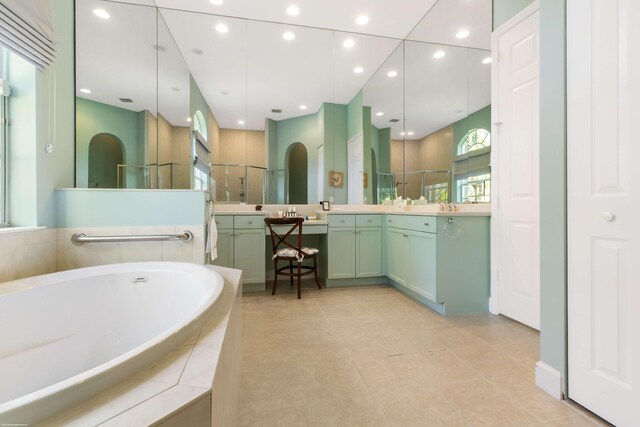 dining area featuring an inviting chandelier, crown molding, and light tile patterned flooring