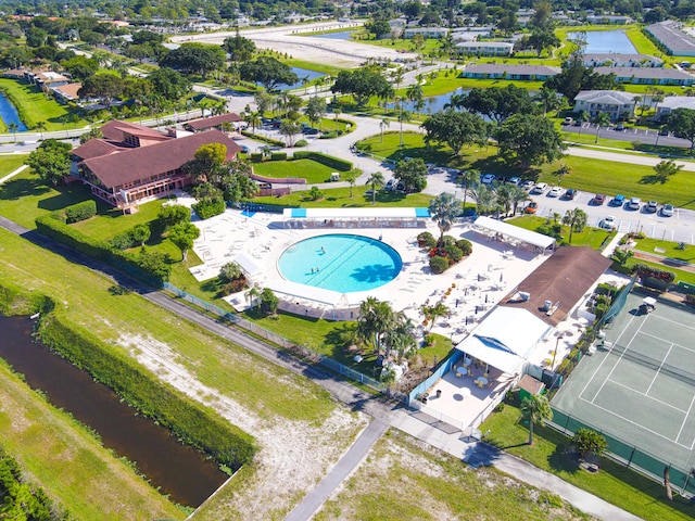 13735 Flora Pl Unit C, Delray Beach, FL 33484 - bird's eye view of a nearby body of water and a pool area