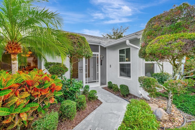 3140 NW 15th St, Delray Beach, FL 33445 - entrance to property with stucco siding and french doors