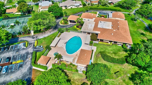 birds eye view of property