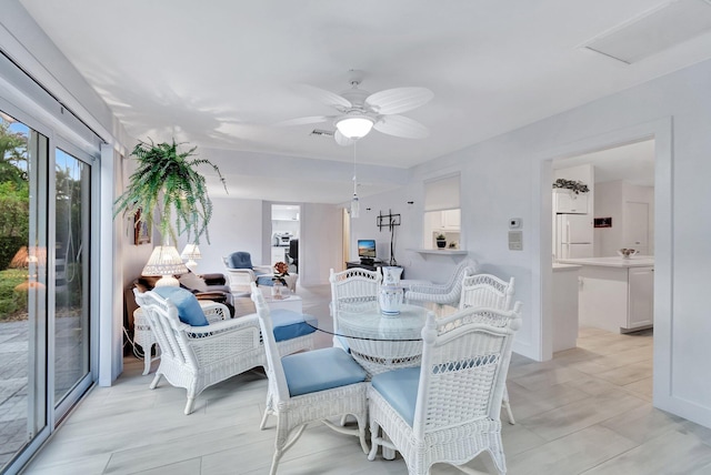 3140 NW 15th St, Delray Beach, FL 33445 - dining space with a ceiling fan