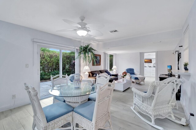 3140 NW 15th St, Delray Beach, FL 33445 - dining room with ceiling fan