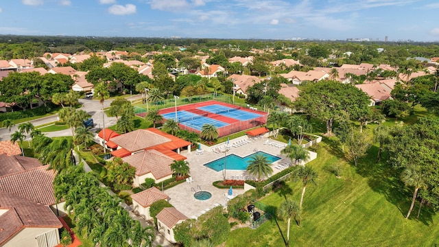 birds eye view of property