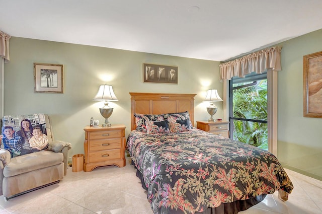 view of tiled bedroom