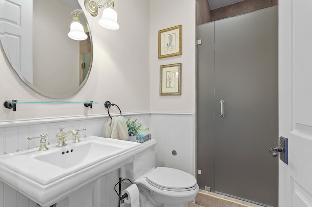 bathroom with sink and toilet