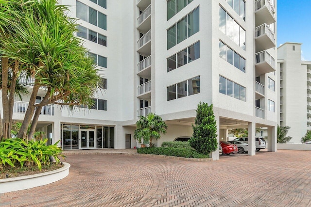 view of property with a carport