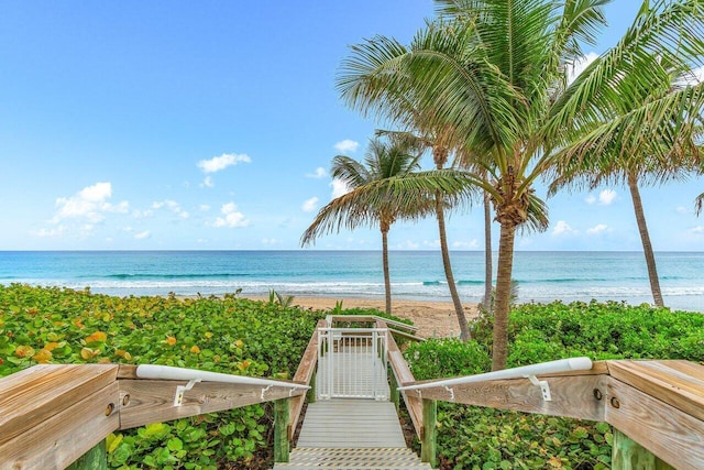 water view with a beach view