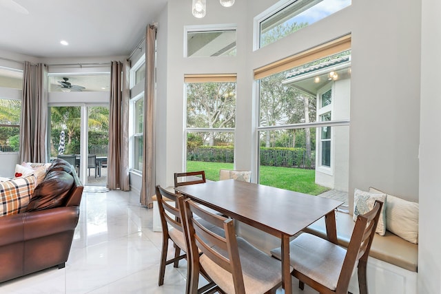 sunroom / solarium with a wealth of natural light