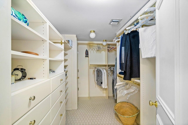 view of walk in closet