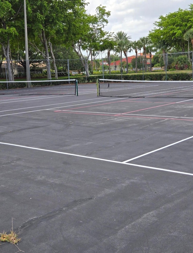 view of tennis court