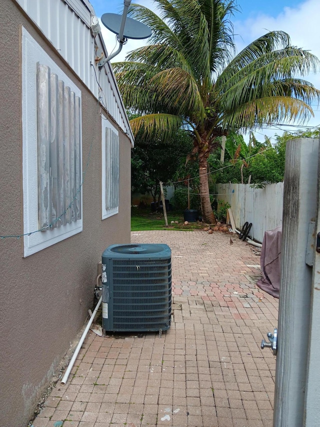 view of patio with central AC