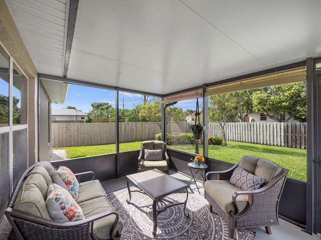 view of sunroom