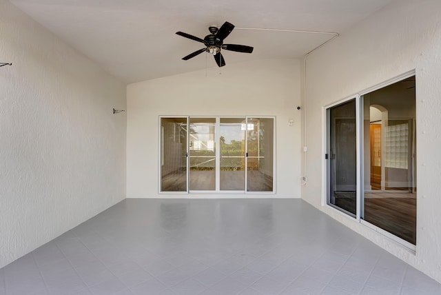 view of patio / terrace featuring ceiling fan