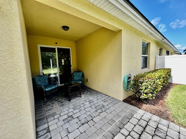 view of patio / terrace with fence