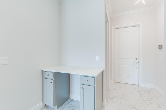 dining space with light hardwood / wood-style flooring, crown molding, and a notable chandelier