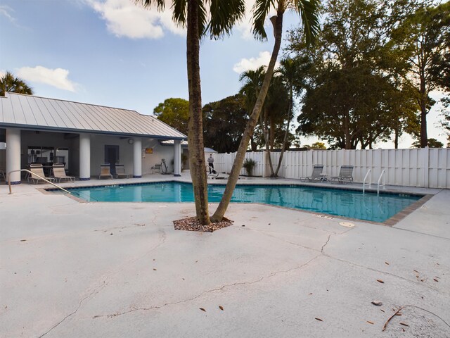 view of pool with a patio area