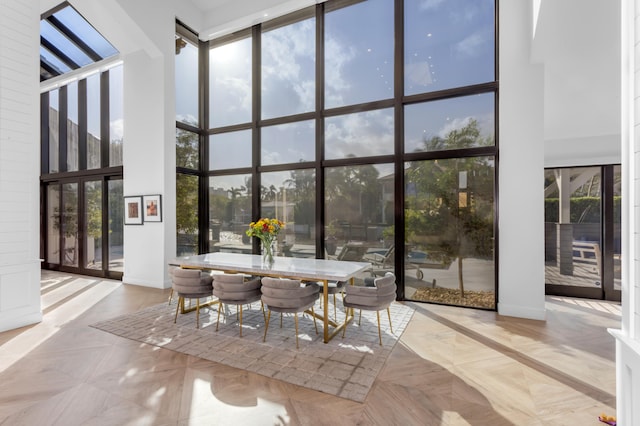 view of sunroom