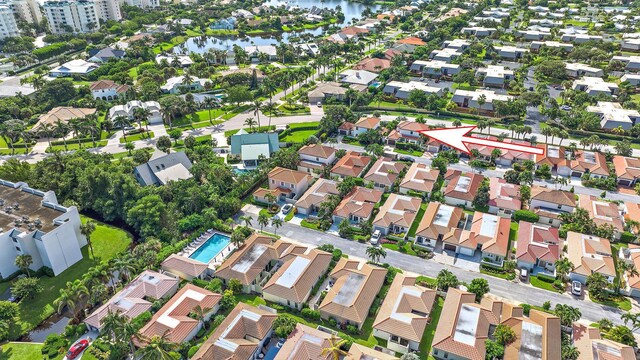 1484 Via Del Sol, Jupiter, FL 33477 - aerial overview of property's location featuring nearby suburban area