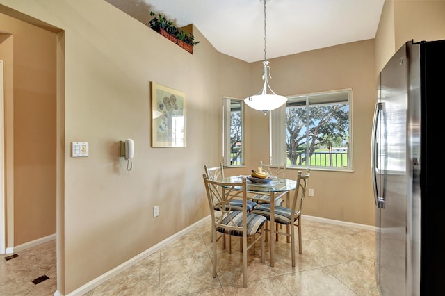 view of dining area