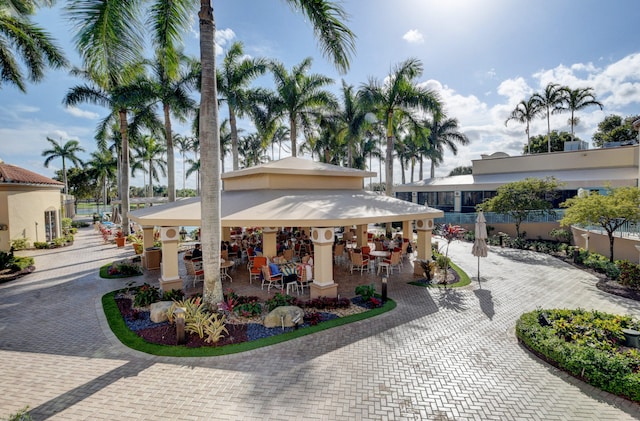 view of community featuring a gazebo