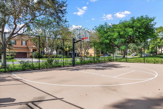 view of basketball court