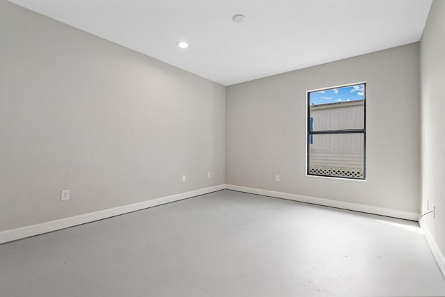 empty room with concrete floors