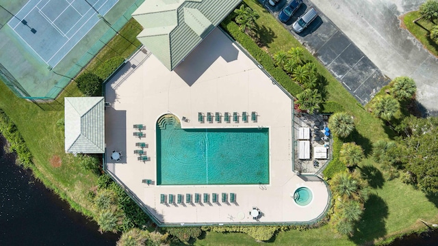 birds eye view of property