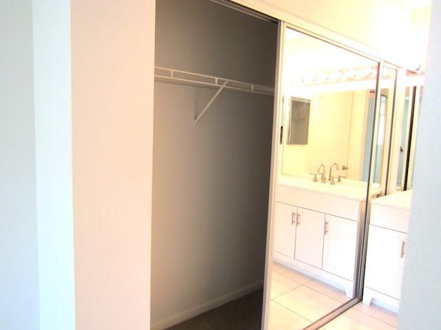 closet featuring sink