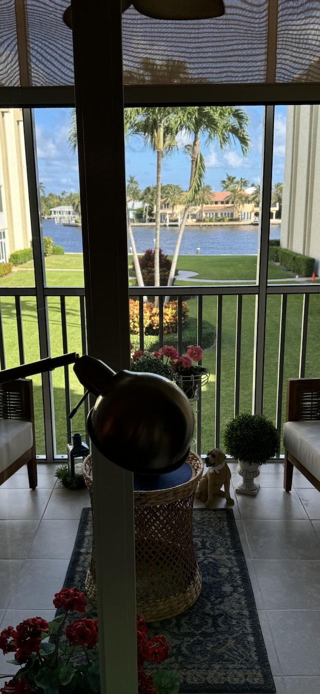 646 Snug Harbor Dr Unit H209, Boynton Beach, FL 33435 - sunroom / solarium with a water view