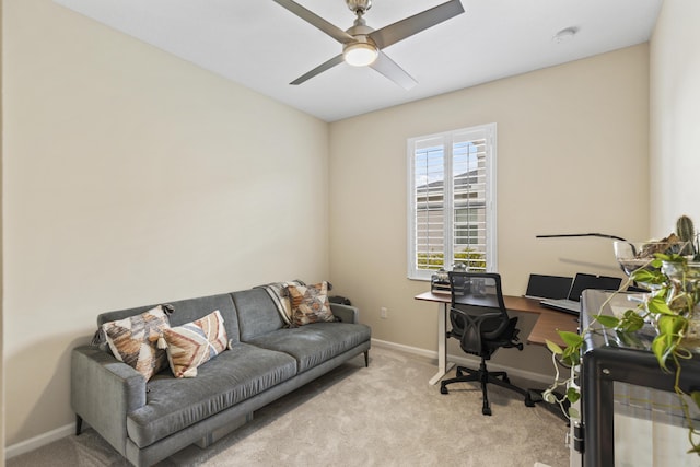 11507 SW Lake Park Dr, Port Saint Lucie, FL 34987 - carpeted office featuring ceiling fan and baseboards