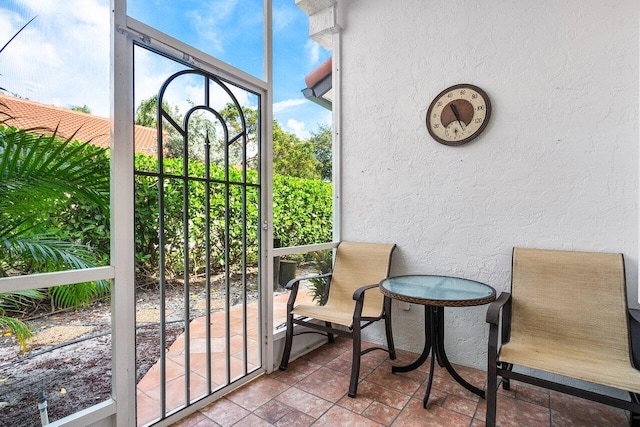 view of sunroom