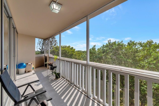 view of sunroom