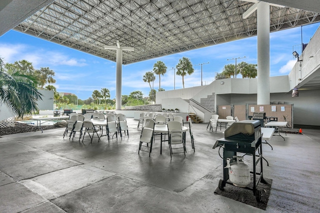 view of patio / terrace with a grill