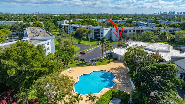 birds eye view of property