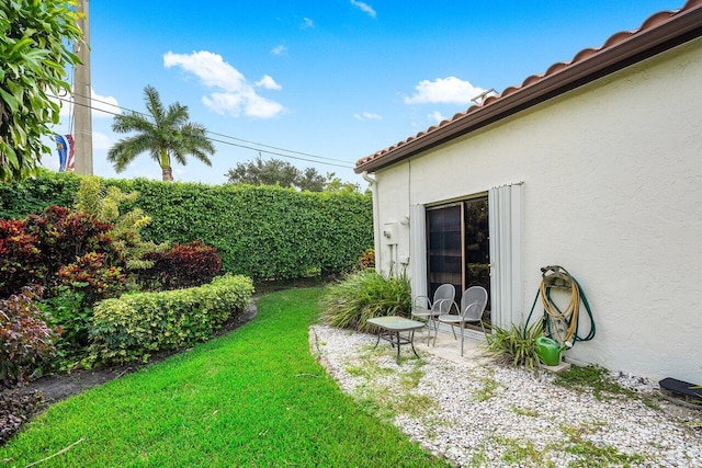 view of yard featuring a patio