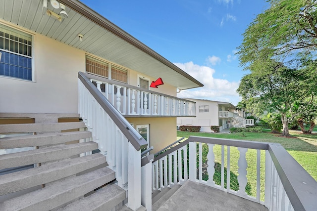 view of stairway