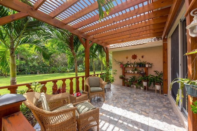 308 SW Egret Lndg, Port Saint Lucie, FL 34953 - view of patio / terrace with a pergola