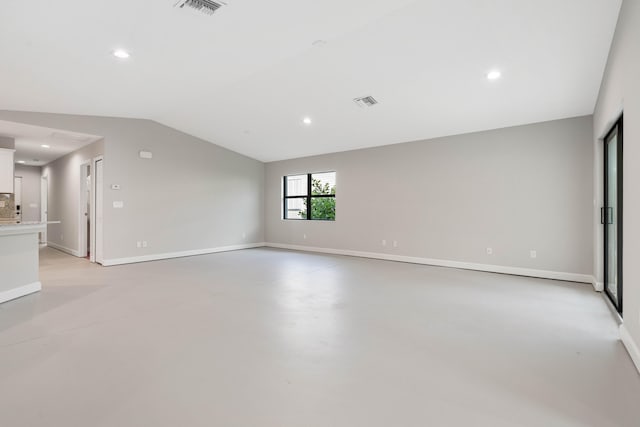 15093 Aguila Ave, Fort Pierce, FL 34951 - unfurnished living room with vaulted ceiling